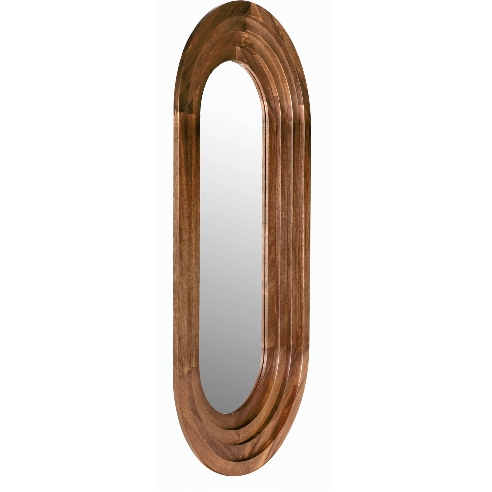 New Fuss Mirror by Noir in dark walnut. Made from walnut in a modern style.