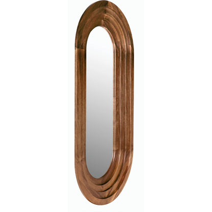New Fuss Mirror by Noir in dark walnut. Made from walnut in a modern style.