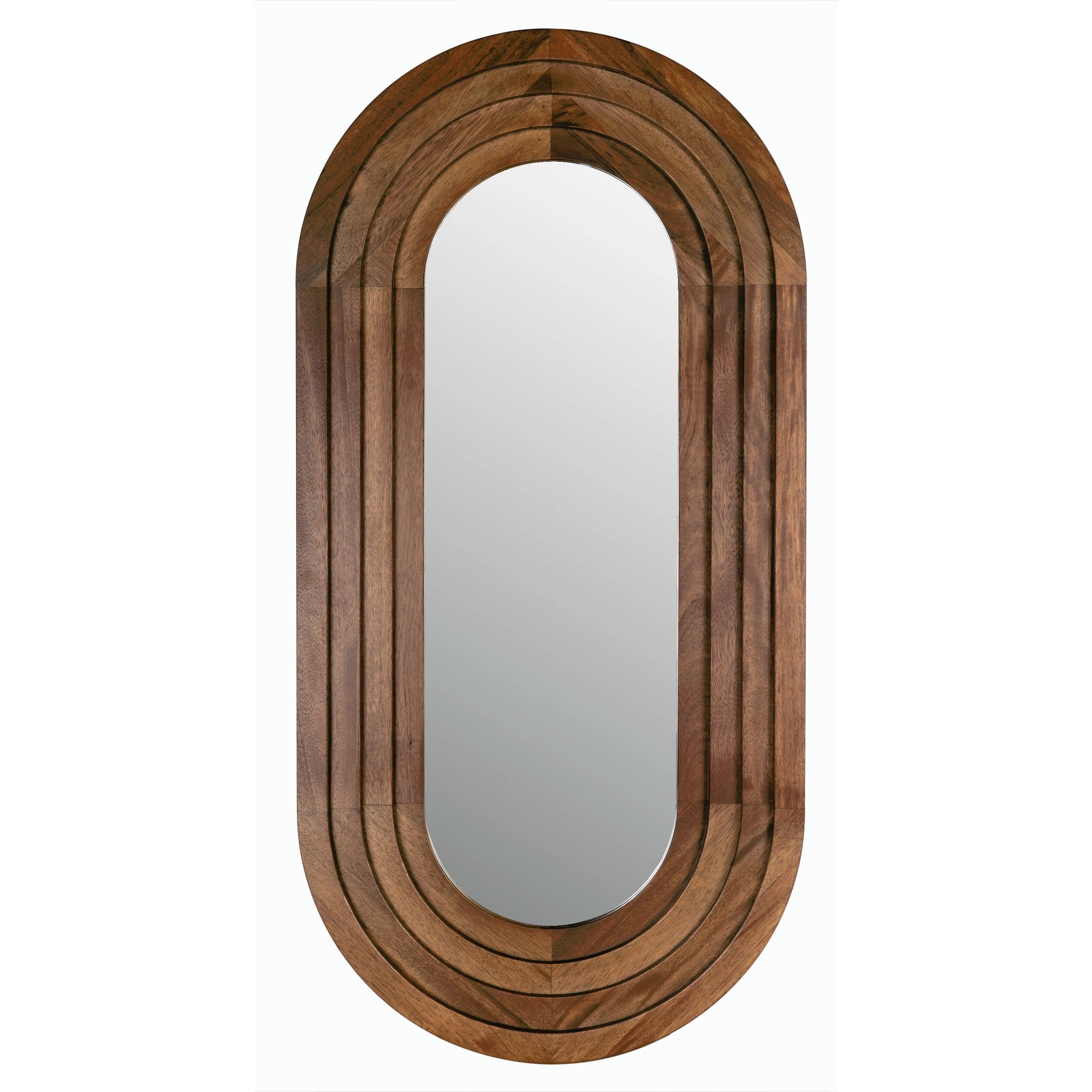 New Fuss Mirror by Noir in dark walnut. Made from walnut in a modern style.