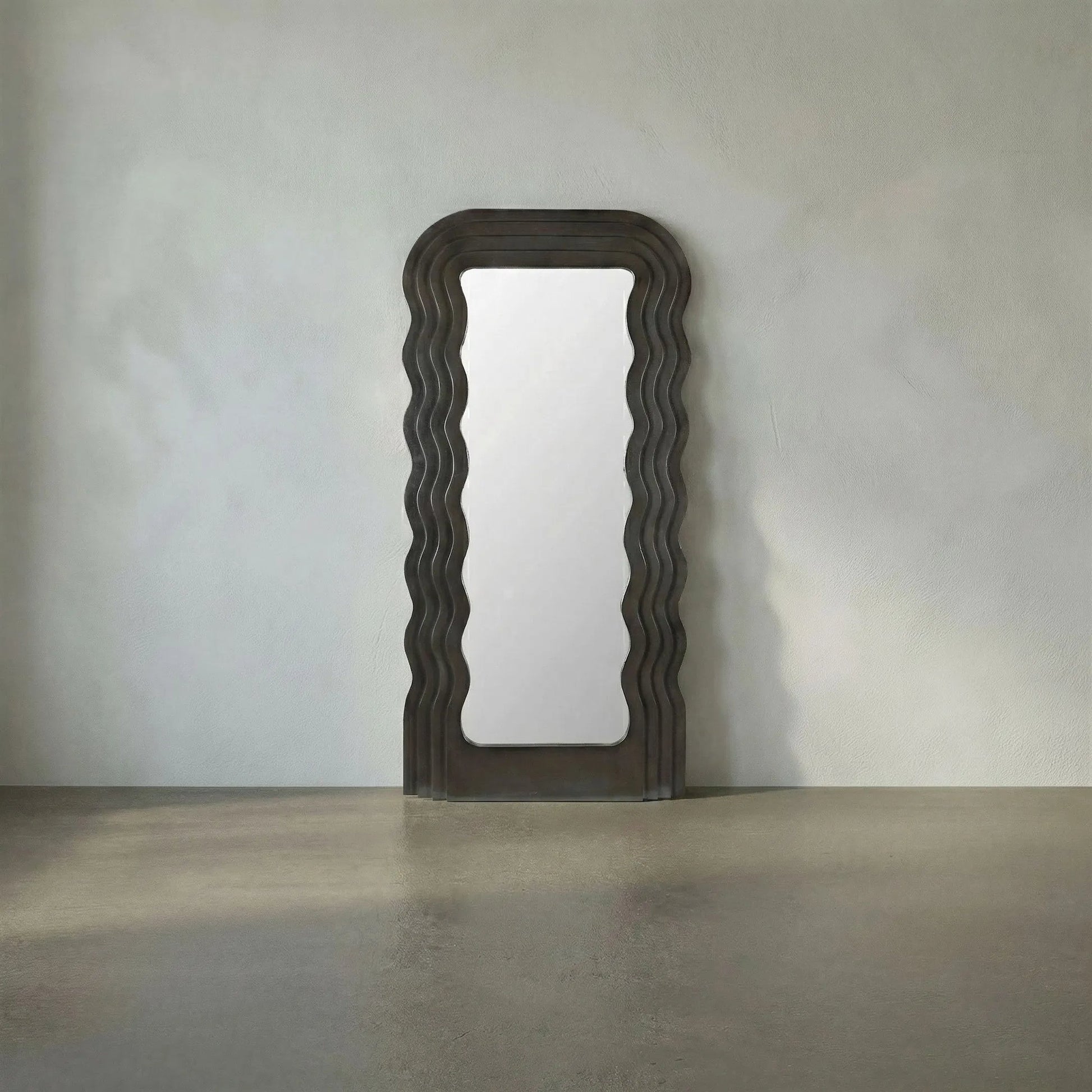 Atticus Mirror by Noir in pale. Made from mahogany and mirror in a modern style.