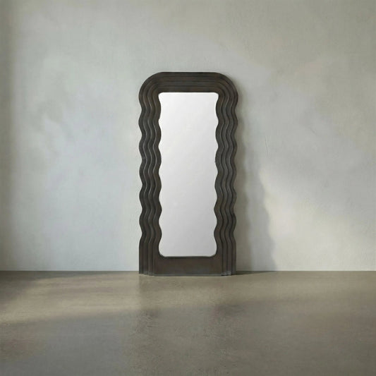 Atticus Mirror by Noir in pale. Made from mahogany and mirror in a modern style.