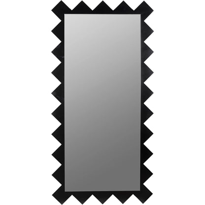Didier Mirror by Noir in matte black. Made from industrial steel, mirror in a unique style.