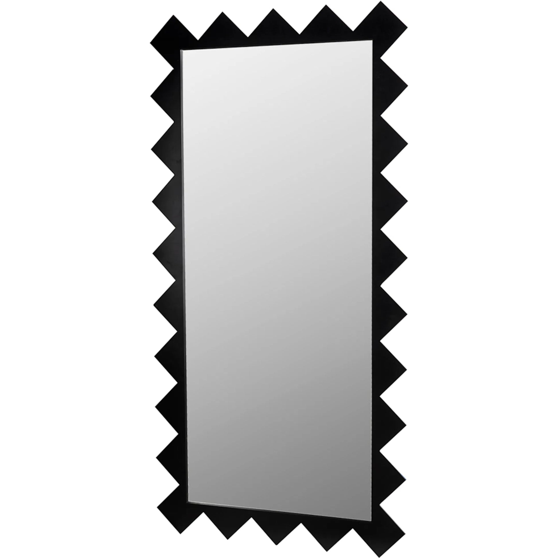 Didier Mirror by Noir in matte black. Made from industrial steel, mirror in a unique style.