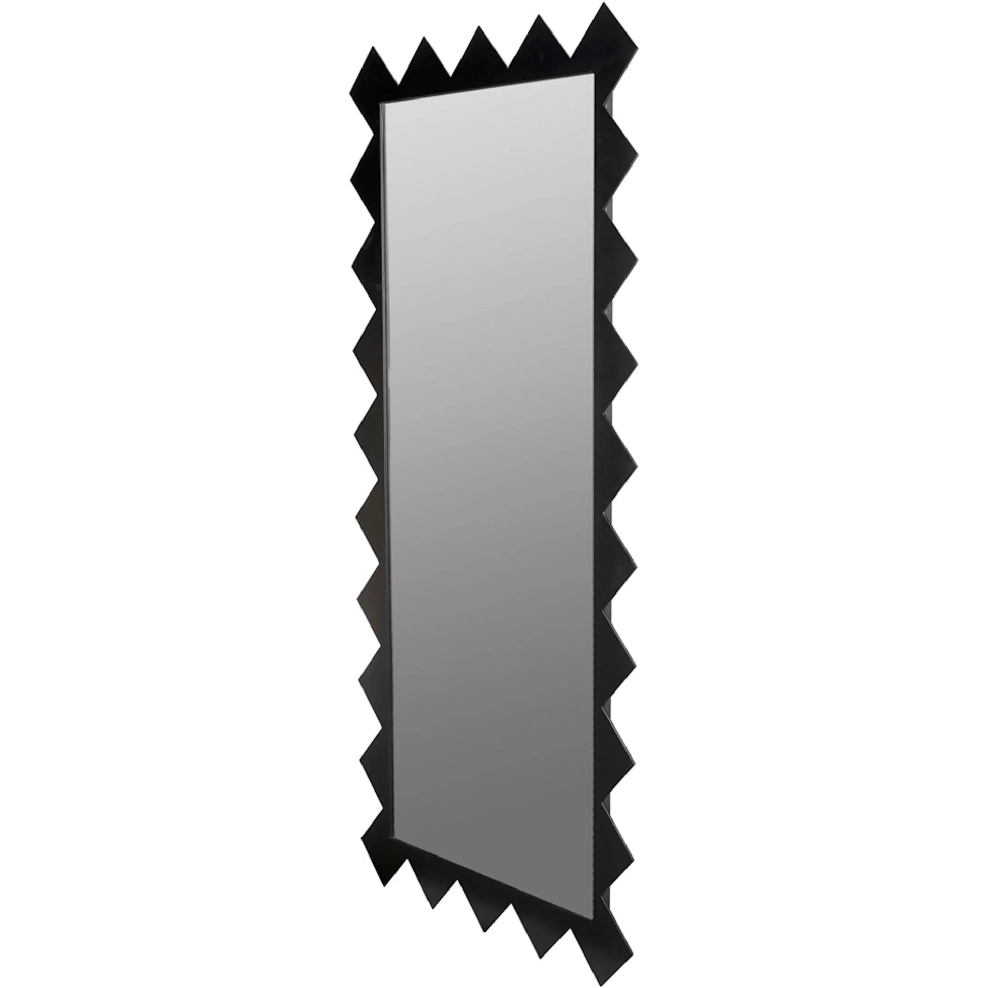Didier Mirror by Noir in matte black. Made from industrial steel, mirror in a unique style.