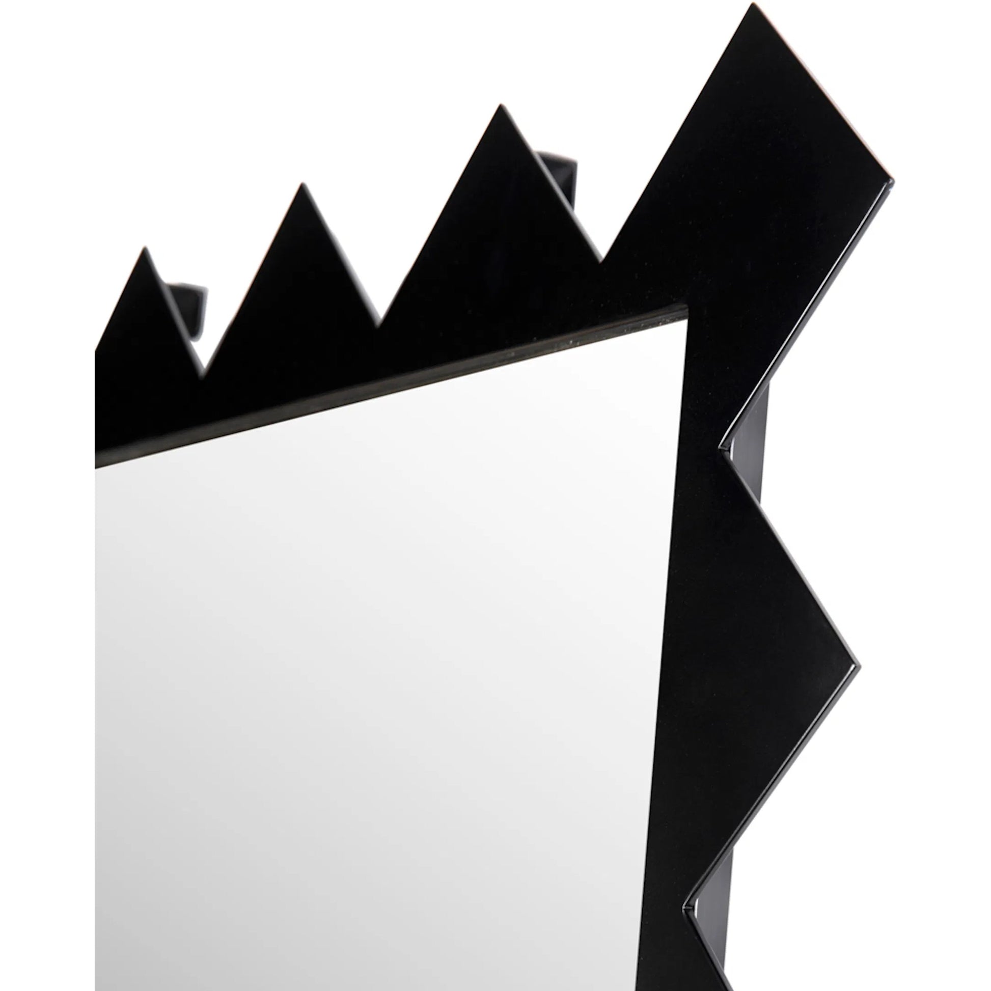 Didier Mirror by Noir in matte black. Made from industrial steel, mirror in a unique style.