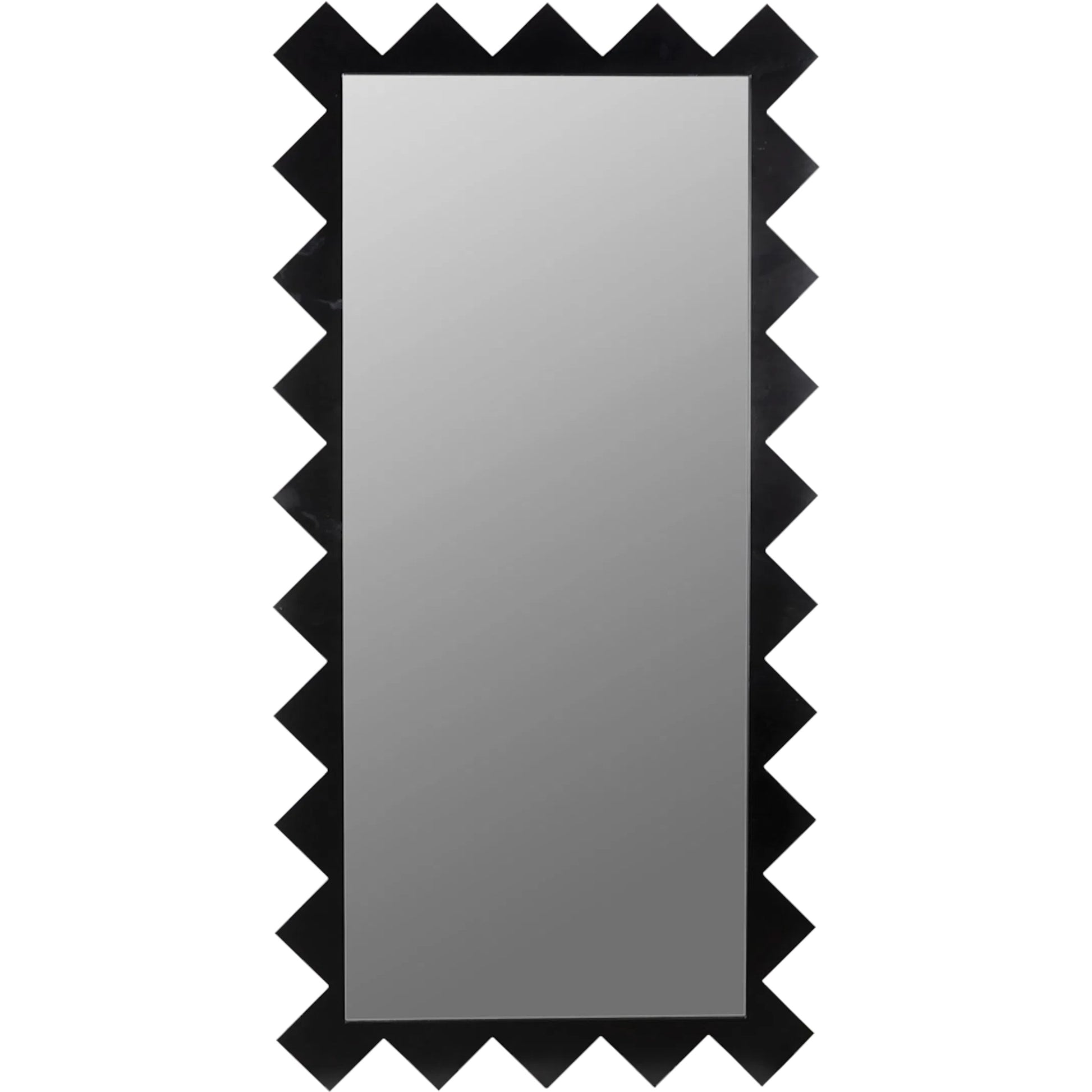 Didier Mirror by Noir in matte black. Made from industrial steel, mirror in a unique style.