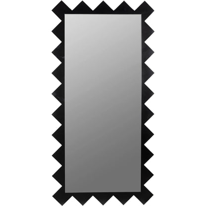 Didier Mirror by Noir in matte black. Made from industrial steel, mirror in a unique style.
