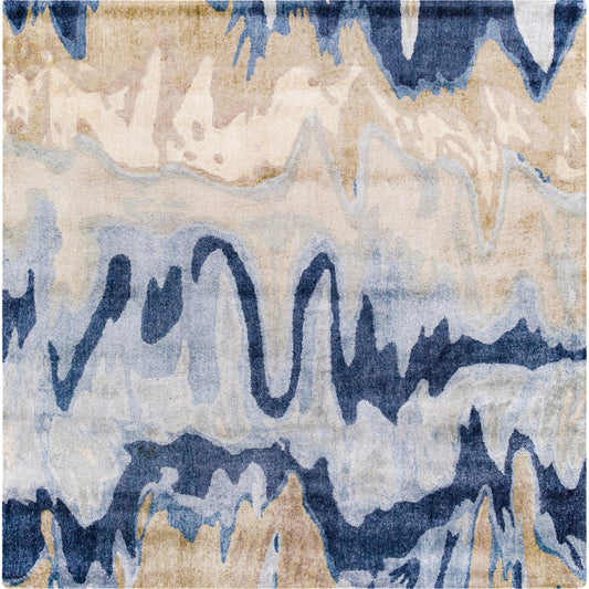 Gemini Rug - 12645 by Surya in cobalt, light gray, navy. Made from unique in a unique style.