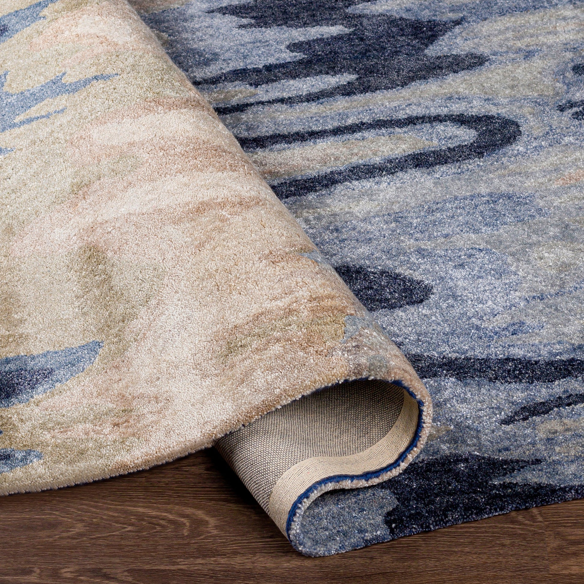 Gemini Rug - 12645 by Surya in beige, denim, navy, light gray. Made from unique in a unique style.