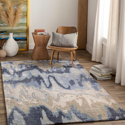 Gemini Rug - 12645 by Surya in beige, denim, navy, light gray. Made from unique in a unique style.