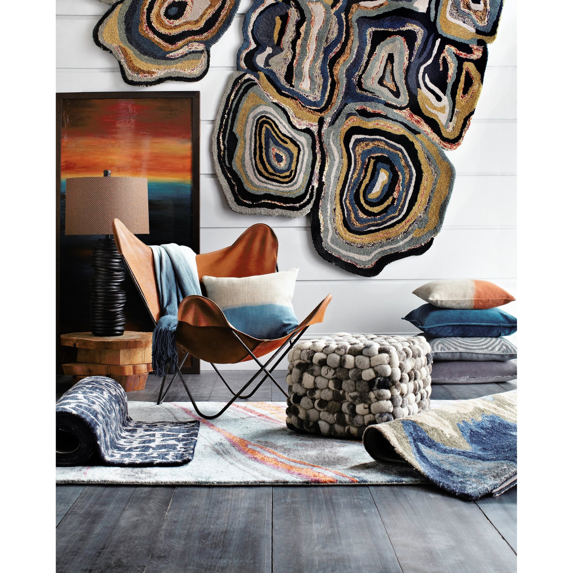 Gemini Rug - 12645 by Surya in beige, denim, navy, light gray. Made from unique in a unique style.