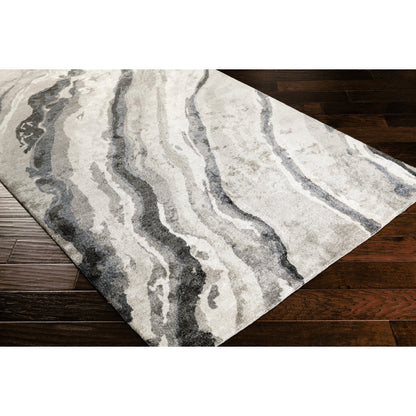 Gemini Rug - 12647 by Surya in charcoal, gray, light slate, off-white. Made from unique in a unique style.