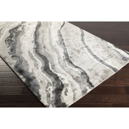 Gemini Rug - 12647 by Surya in charcoal, gray, light slate, off-white. Made from unique in a unique style.