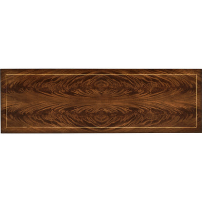Buckingham Regency Style Mahogany Credenza by Jonathan Charles in brown and medium antique mahogany. Made from acacia in a traditional style.