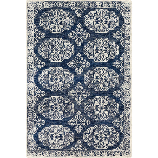 Granada Rug - 23805 by Livabliss in gray, light blue, beige, navy, light beige, charcoal. Made from unique in a unique style.