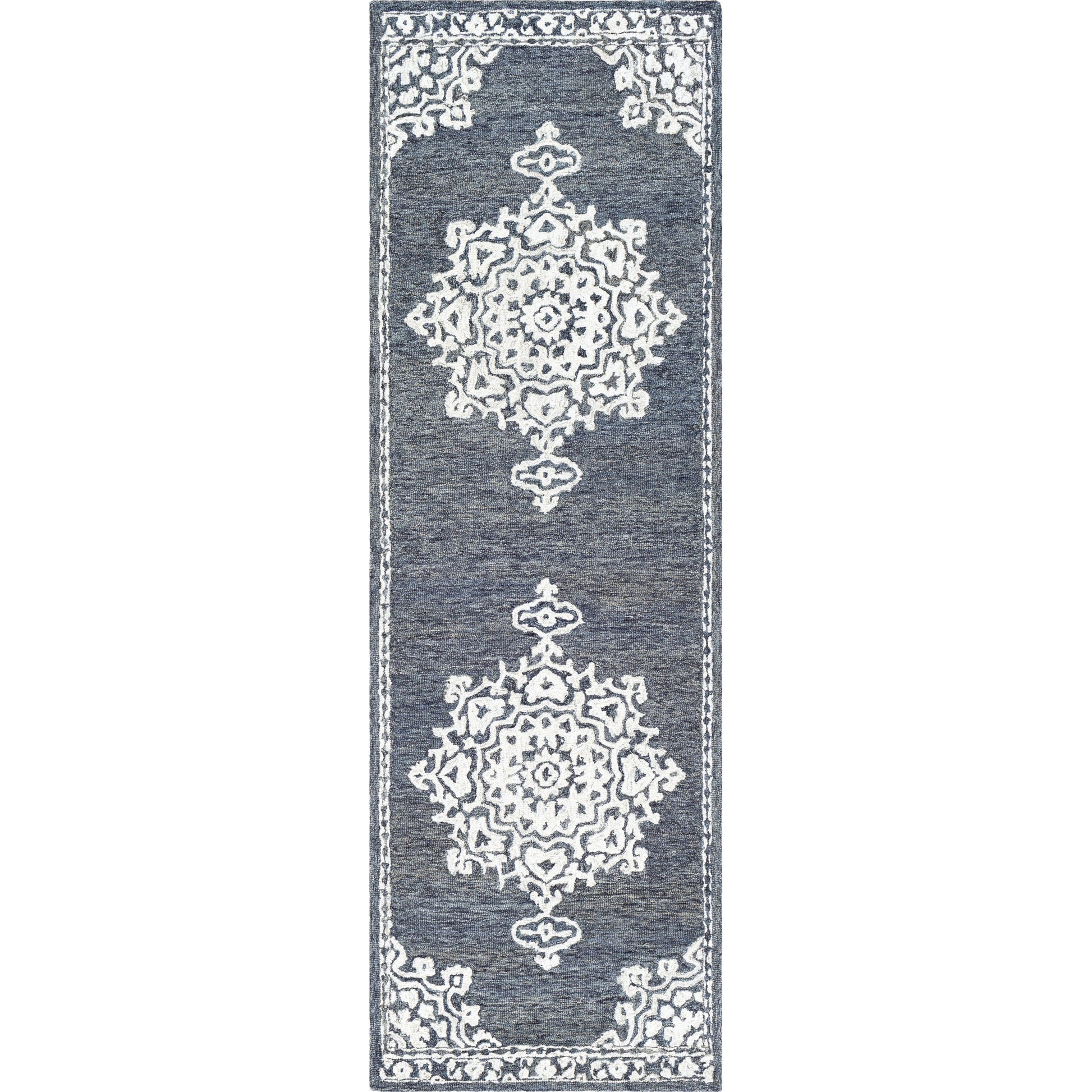 Granada Rug - 23806 by Surya in charcoal, cream. Made from 100% wool in a unique style.