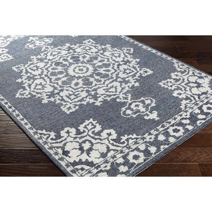Granada Rug - 23806 by Surya in charcoal, cream. Made from 100% wool in a unique style.