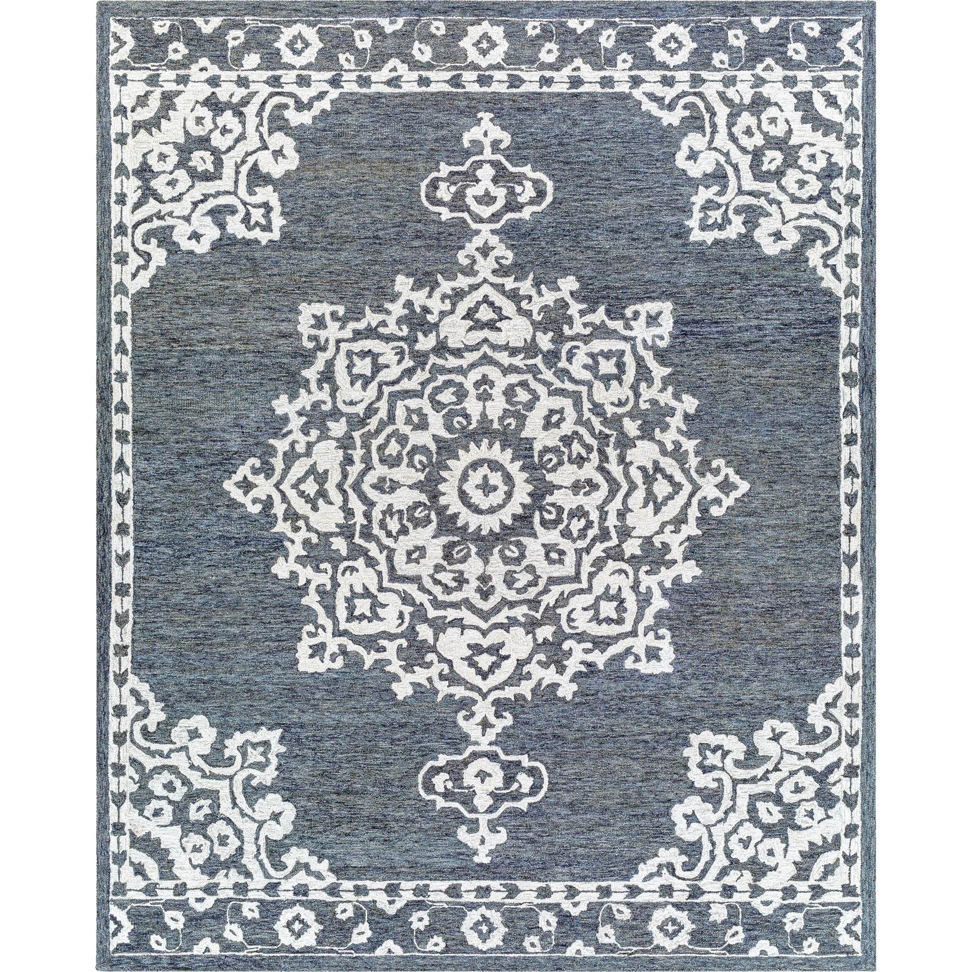 Granada Rug - 23806 by Surya in charcoal, cream. Made from 100% wool in a unique style.