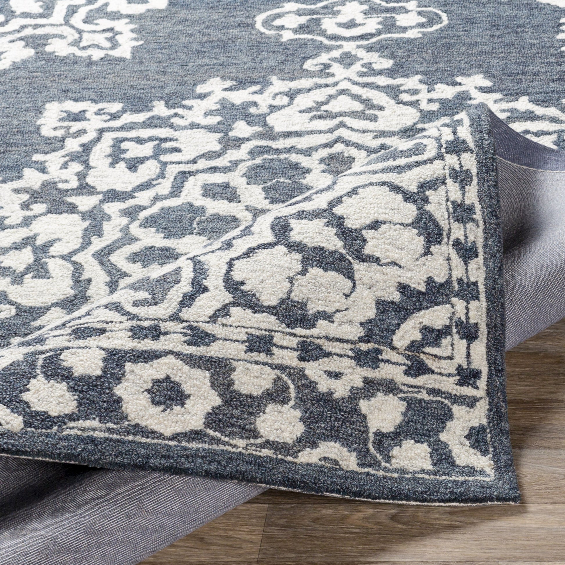 Granada Rug - 23806 by Surya in charcoal, cream. Made from 100% wool in a unique style.