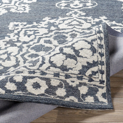 Granada Rug - 23806 by Surya in charcoal, cream. Made from 100% wool in a unique style.