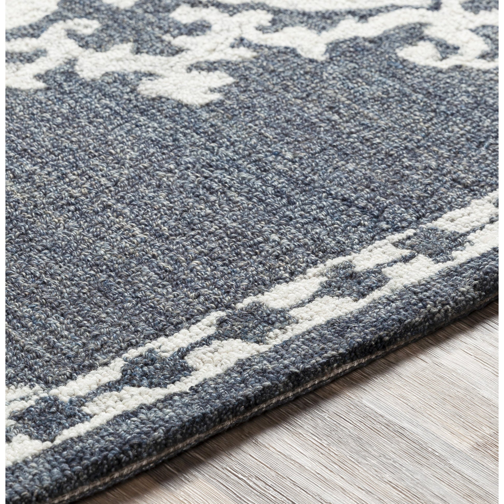Granada Rug - 23806 by Surya in charcoal, cream. Made from 100% wool in a unique style.