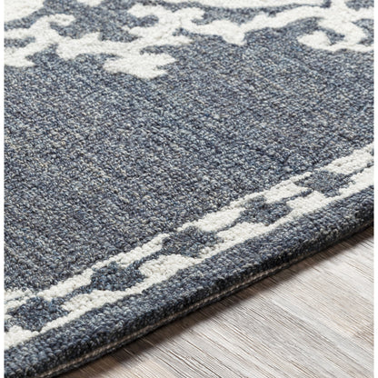 Granada Rug - 23806 by Surya in charcoal, cream. Made from 100% wool in a unique style.