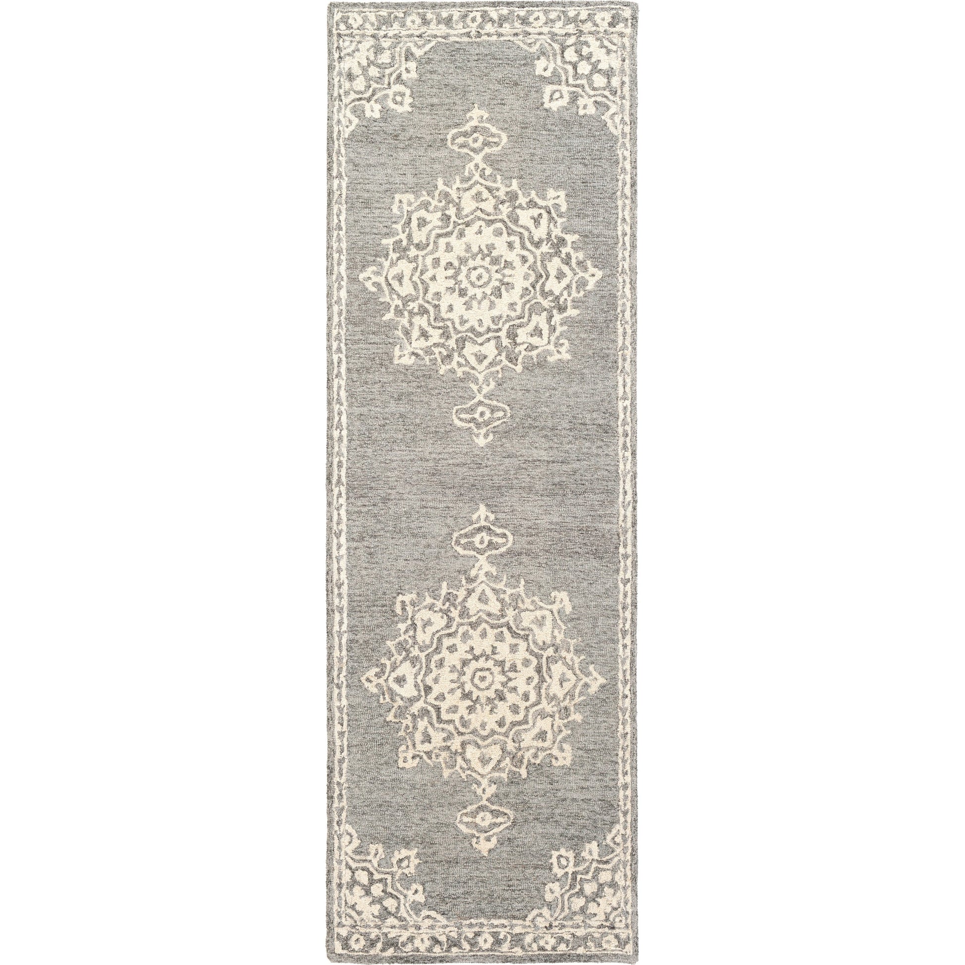 Granada Rug - 23806 by Surya in charcoal, cream. Made from 100% wool in a unique style.
