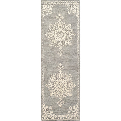 Granada Rug - 23806 by Surya in charcoal, cream. Made from 100% wool in a unique style.