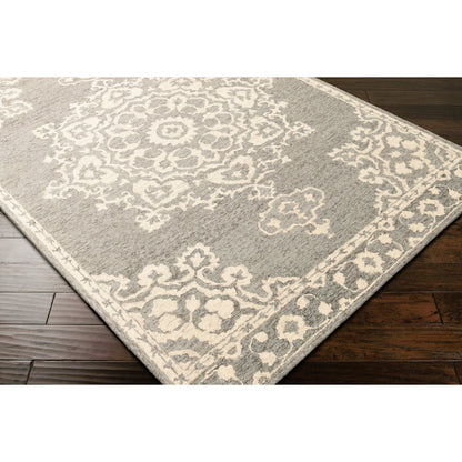 Granada Rug - 23806 by Surya in charcoal, cream. Made from 100% wool in a unique style.