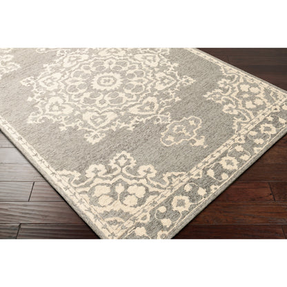 Granada Rug - 23806 by Surya in charcoal, cream. Made from 100% wool in a unique style.