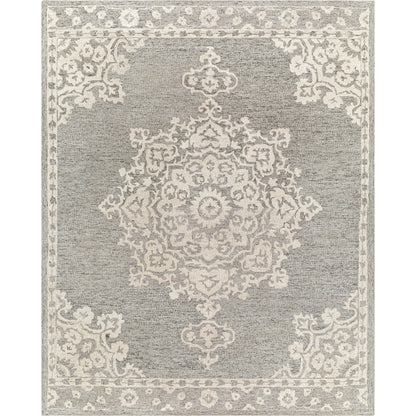Granada Rug - 23806 by Surya in charcoal, cream. Made from 100% wool in a unique style.