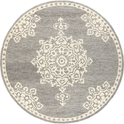 Granada Rug - 23806 by Surya in charcoal, cream. Made from 100% wool in a unique style.