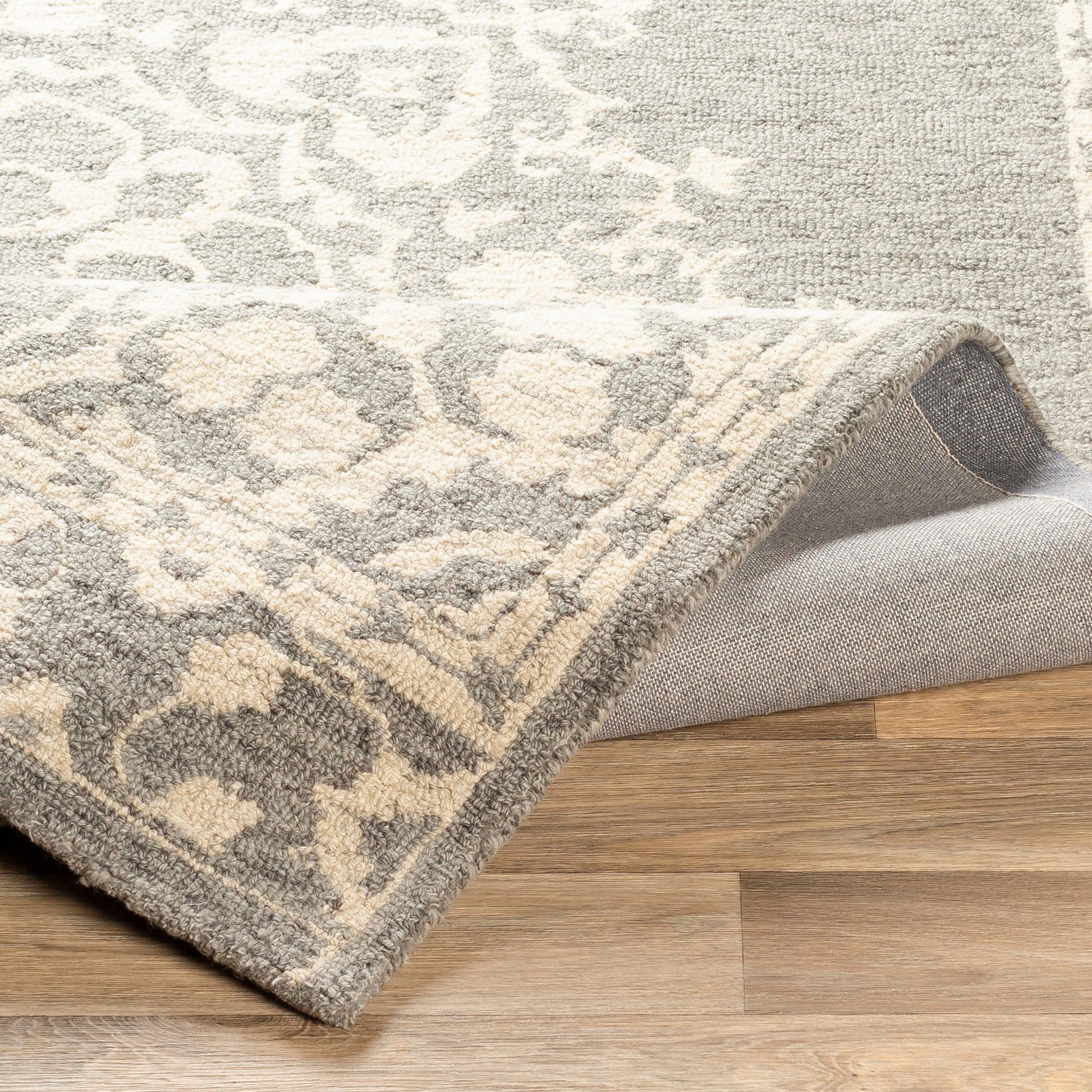 Granada Rug - 23806 by Surya in charcoal, cream. Made from 100% wool in a unique style.