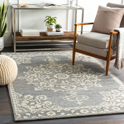 Granada Rug - 23806 by Surya in charcoal, cream. Made from 100% wool in a unique style.