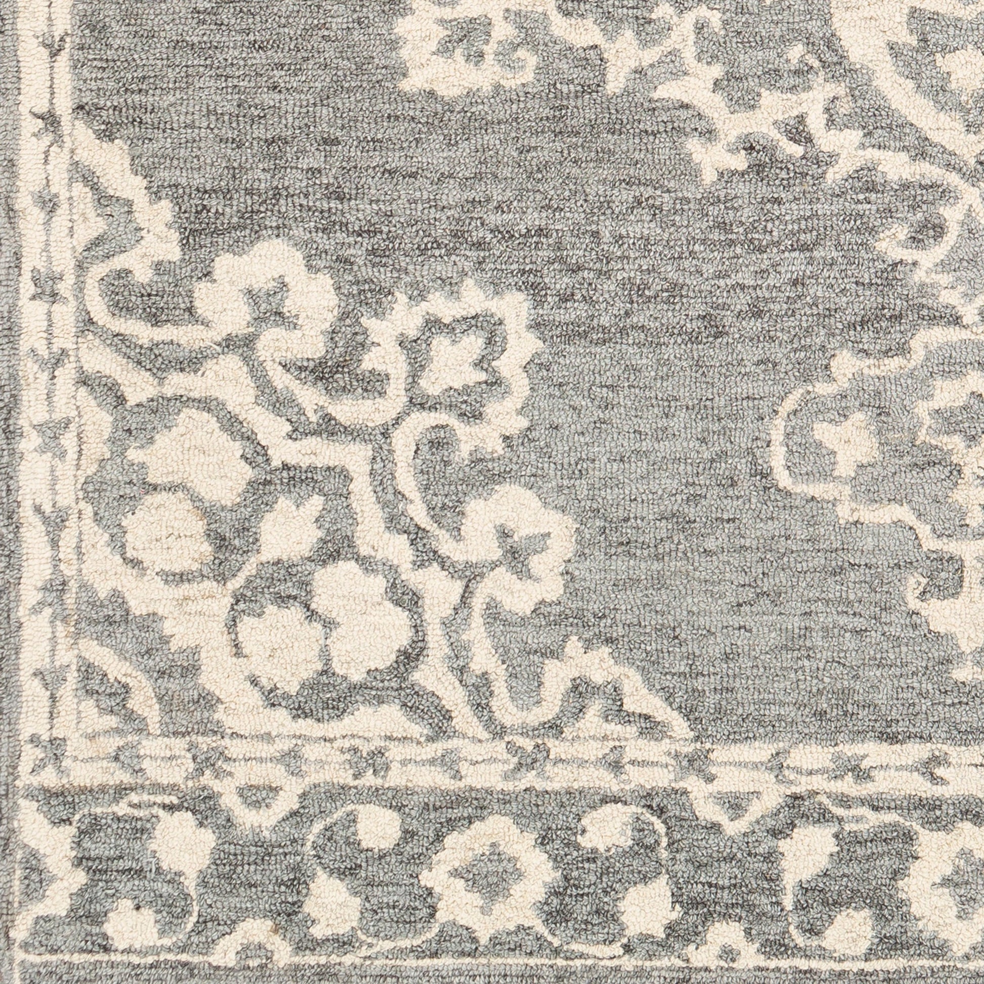 Granada Rug - 23806 by Surya in charcoal, cream. Made from 100% wool in a unique style.
