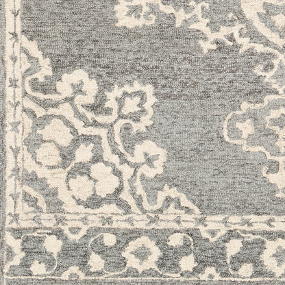 Granada Rug - 23806 by Surya in charcoal, cream. Made from 100% wool in a unique style.