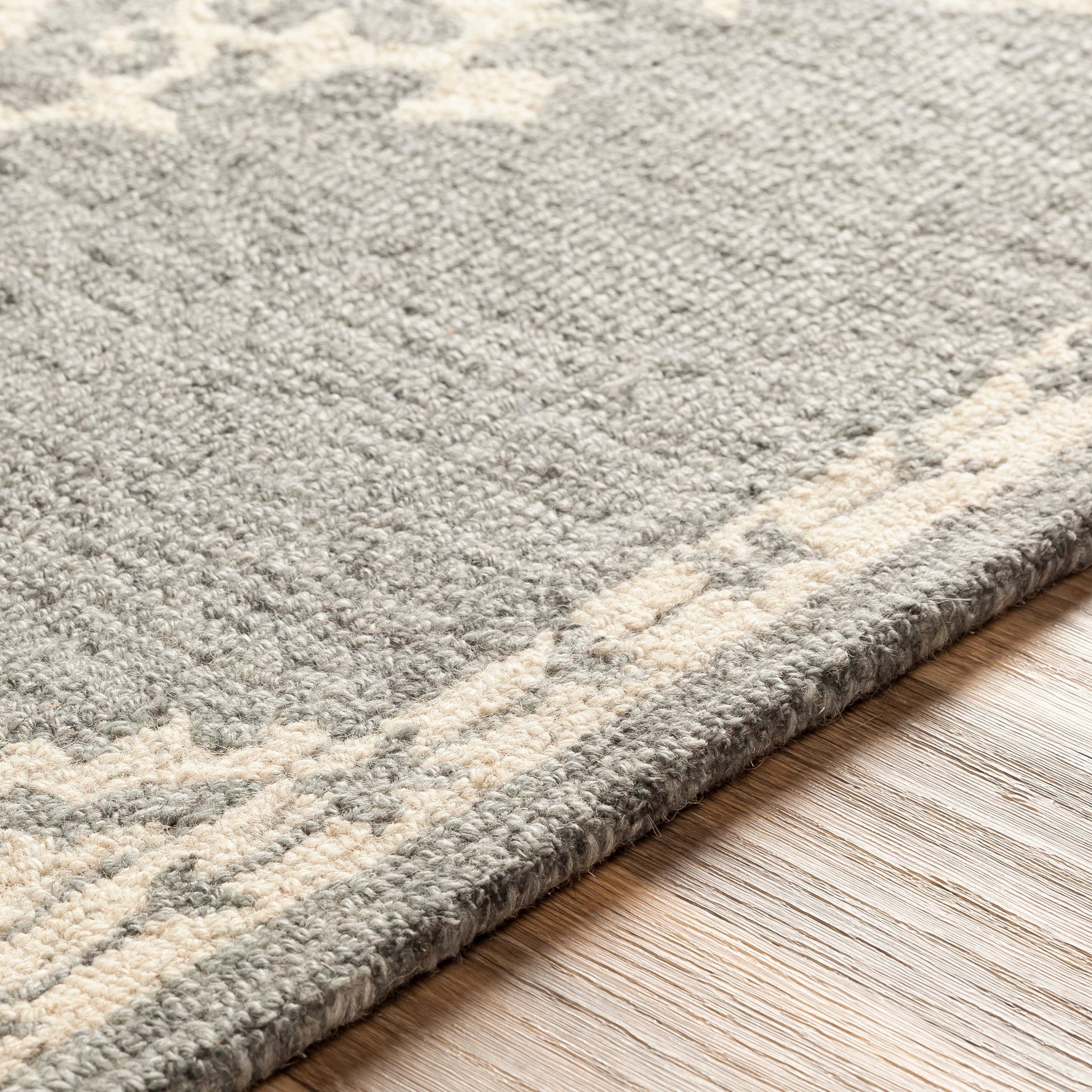 Granada Rug - 23806 by Surya in charcoal, cream. Made from 100% wool in a unique style.