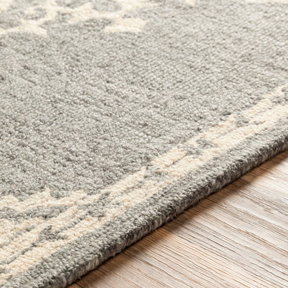 Granada Rug - 23806 by Surya in charcoal, cream. Made from 100% wool in a unique style.