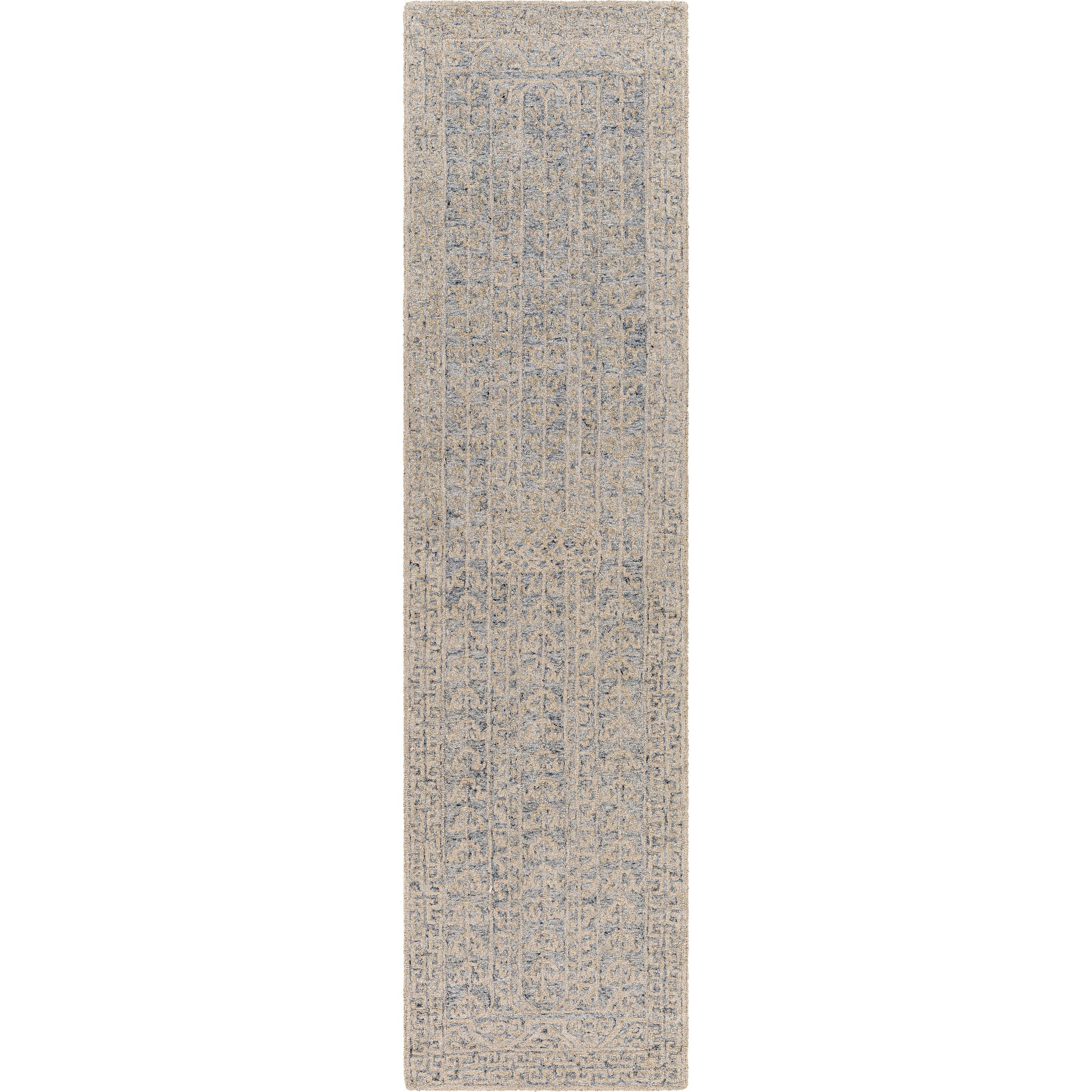Granada Rug - 24532 by Livabliss in navy, light blue, ivory. Made from 100% wool in a unique style.