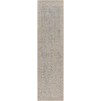 Granada Rug - 24532 by Livabliss in navy, light blue, ivory. Made from 100% wool in a unique style.