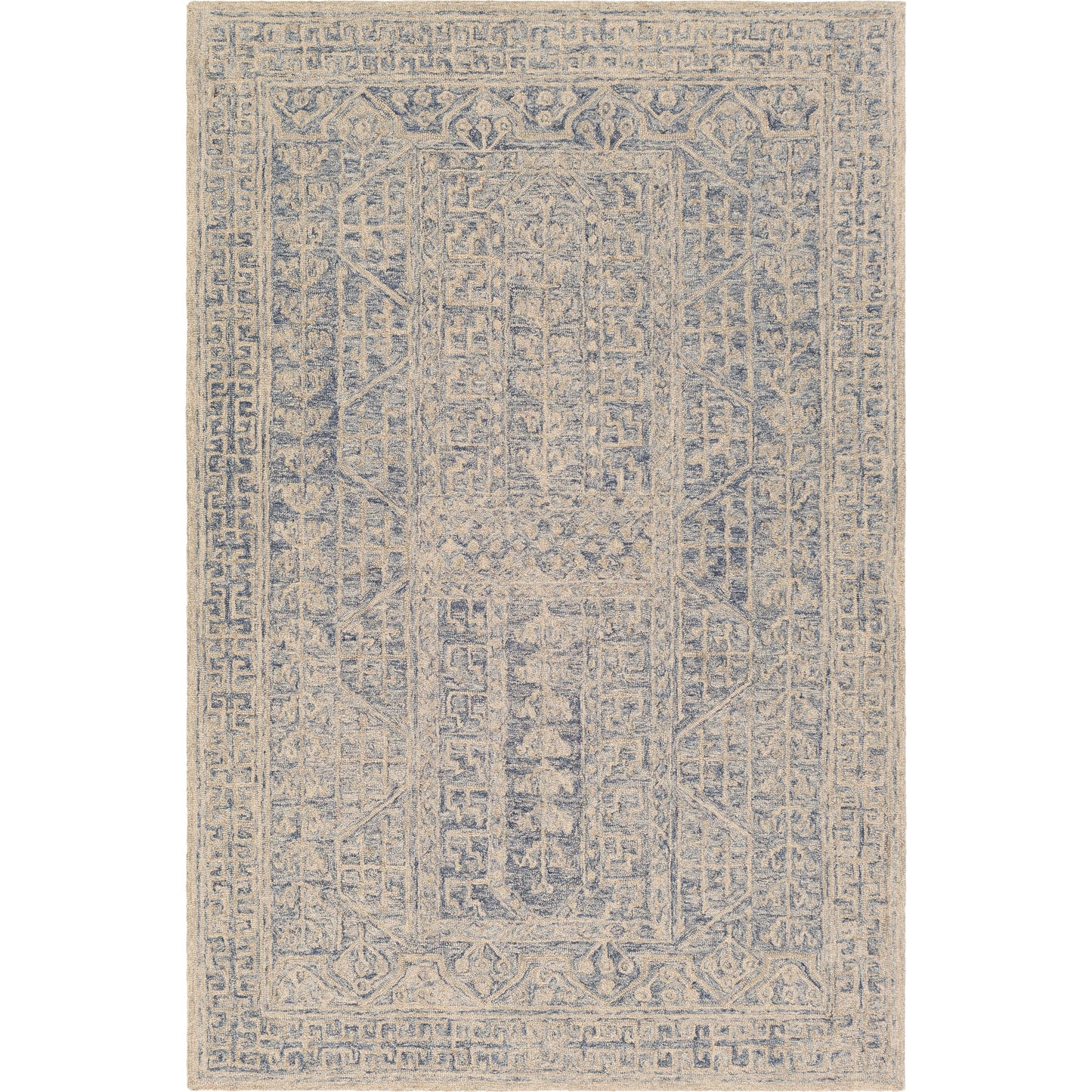 001 SI-1850999,SI-1851002,SI-1851006,SR-880134 | Primary Silo | Granada Rug - 24532 by Livabliss in navy, light blue, ivory. Made from 100% wool in a unique style.