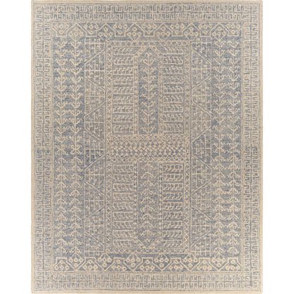 Granada Rug - 24532 by Livabliss in navy, light blue, ivory. Made from 100% wool in a unique style.