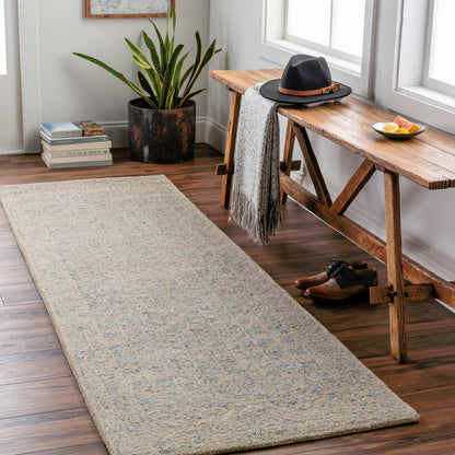 Granada Rug - 24532 by Livabliss in navy, light blue, ivory. Made from 100% wool in a unique style.