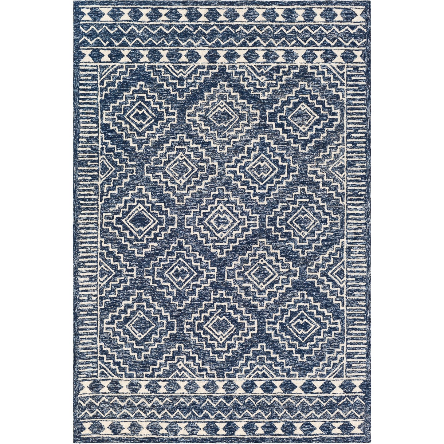 001 SI-1851007,SI-1851010,SI-1851014,SR-880140 | Primary Silo | Granada Rug - 24536 by Livabliss in navy, light blue, beige. Made from 100% wool in a unique style.