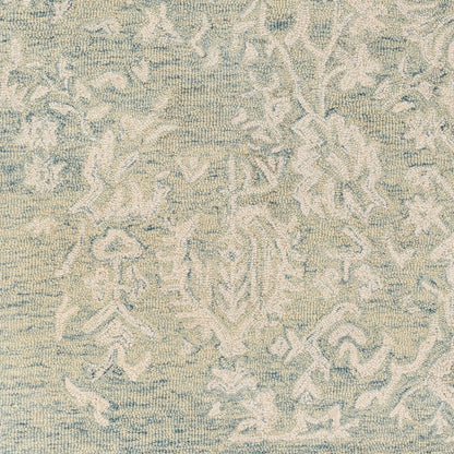 Granada Rug - 29983 by Livabliss in teal, light green, cream. Made from 100% wool in a unique style.