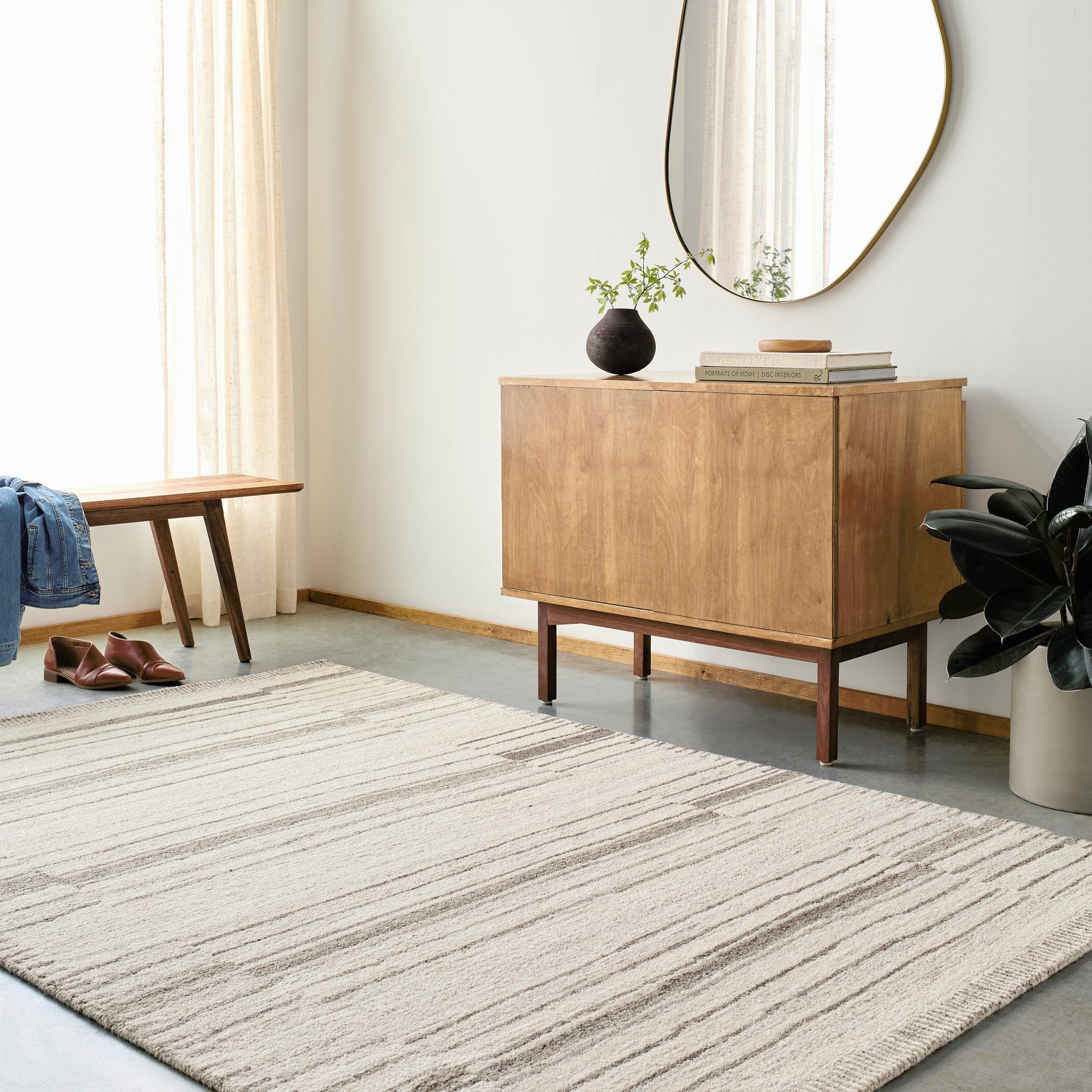 Granada Rug - 32649 by Livabliss in cream, charcoal. Made from main: 100% wool in a unique style.