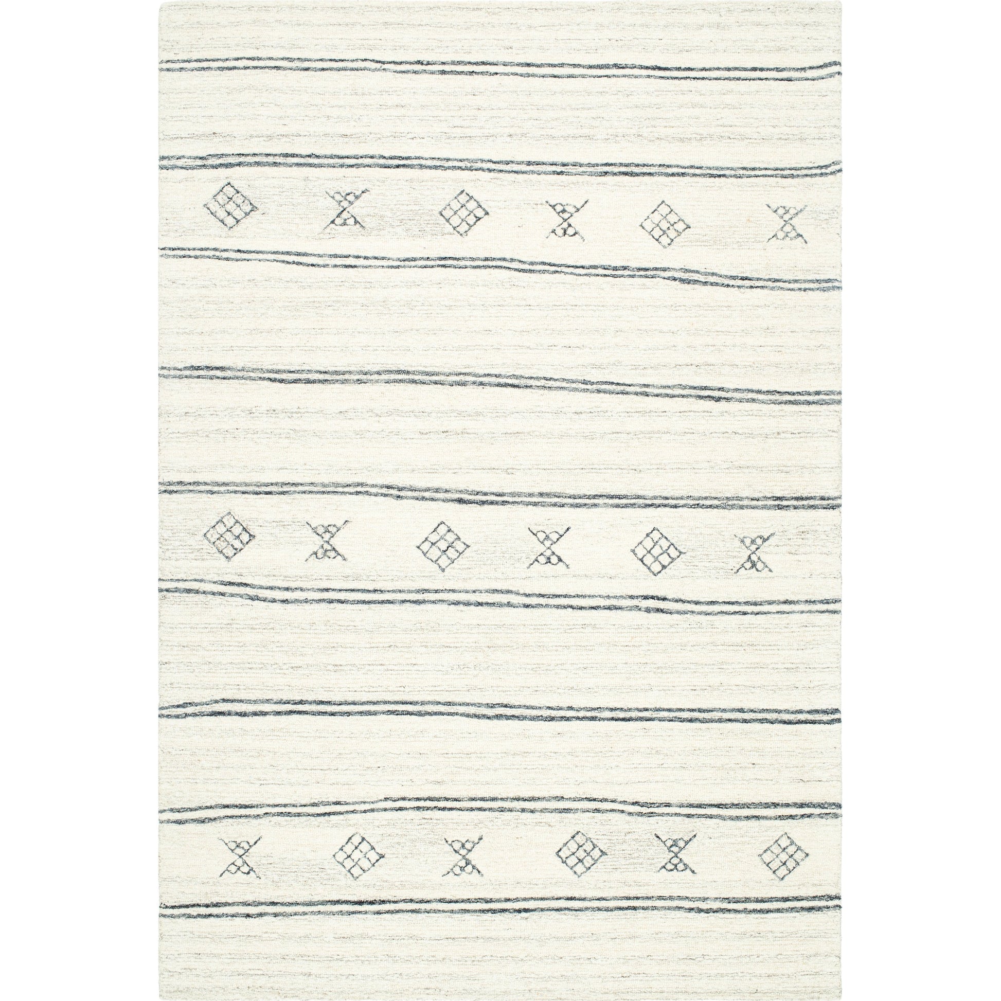 Granada Rug - 32650 by Livabliss in cream, black, charcoal. Made from main: 100% wool in a unique style.