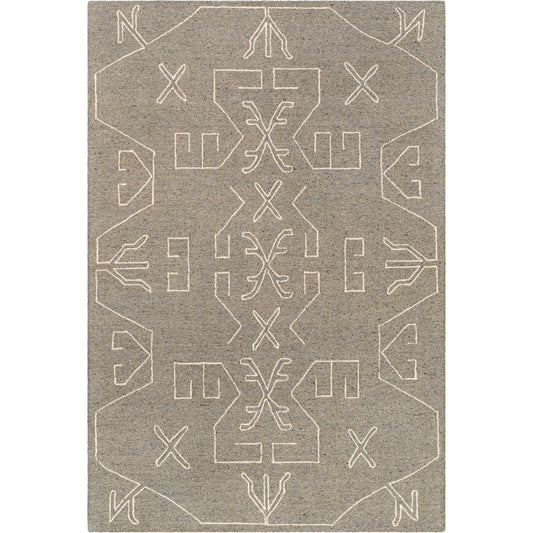 Granada GND-2352 Rug by Livabliss in seafoam, cream. Made from main: 100% wool in a unique style.