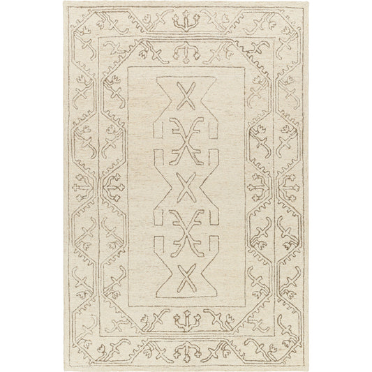 Granada Rug - 32652 by Livabliss in ivory, brown. Made from main: 100% wool in a unique style.