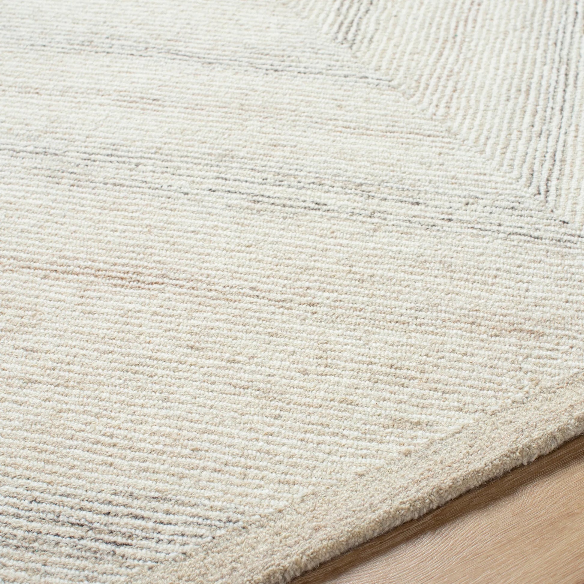 Granada Rug - 485345 by Livabliss in ivory, medium brown, light beige. Made from face: 100% wool, warp: 100% cotton in a unique style.